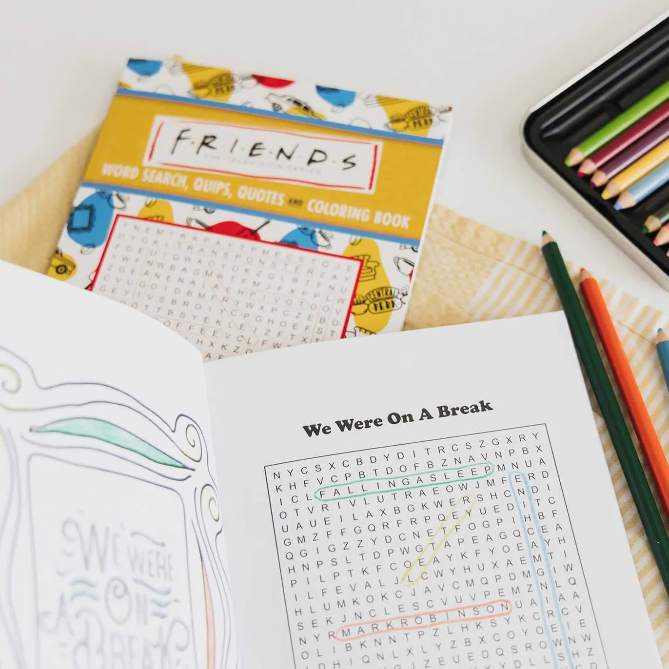 Friends Word Search, Quips, Quotes, and Coloring Book