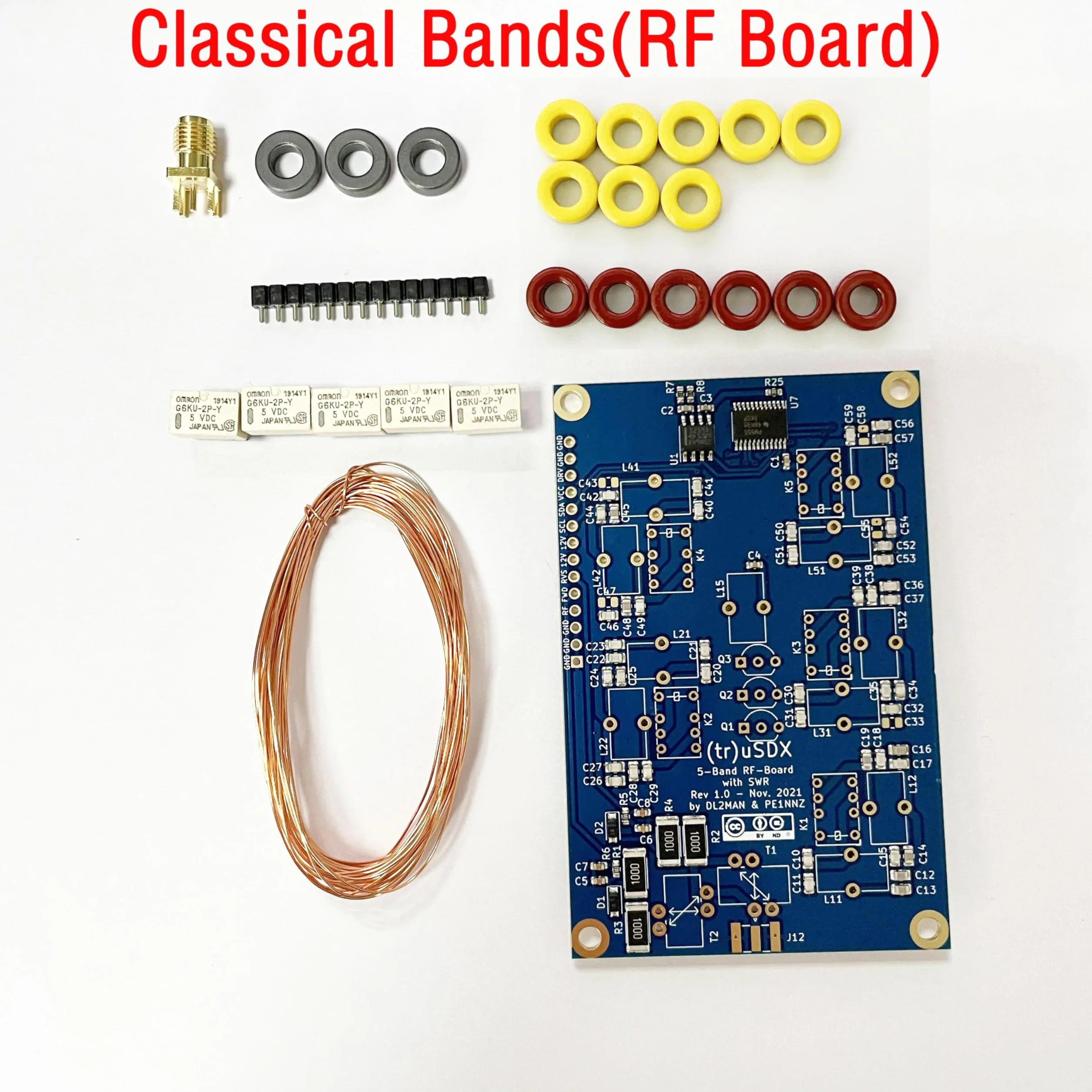 Malahit tr uSDX transceiver Classic Band RF Board Kits by PE1NNZ and DL2MAN Efficiencies in The 70-75% Region Match with ATU-100