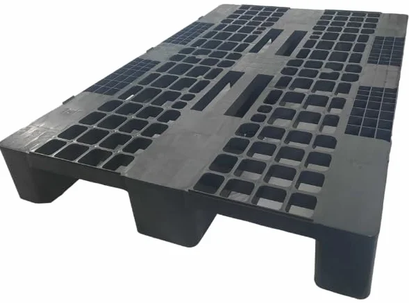 PALETA PLASTIKOWA 120x80 | AŻUROWA NA PŁOZACH NIEBIESKA | 1280WN