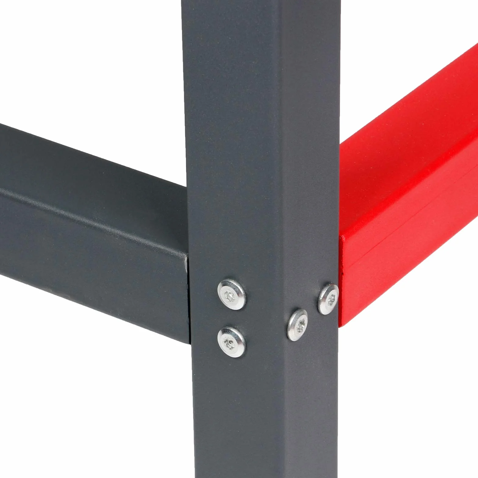 Wiltec Stelaż stołu warsztatowego 125 x 57 x 81 cm ze stali, stelaż stołu warsztatowego w kolorze antracytowym czerwonym, stelaż stołu maks. 200 kg jako stół warsztatowy, stół roboczy i kredens