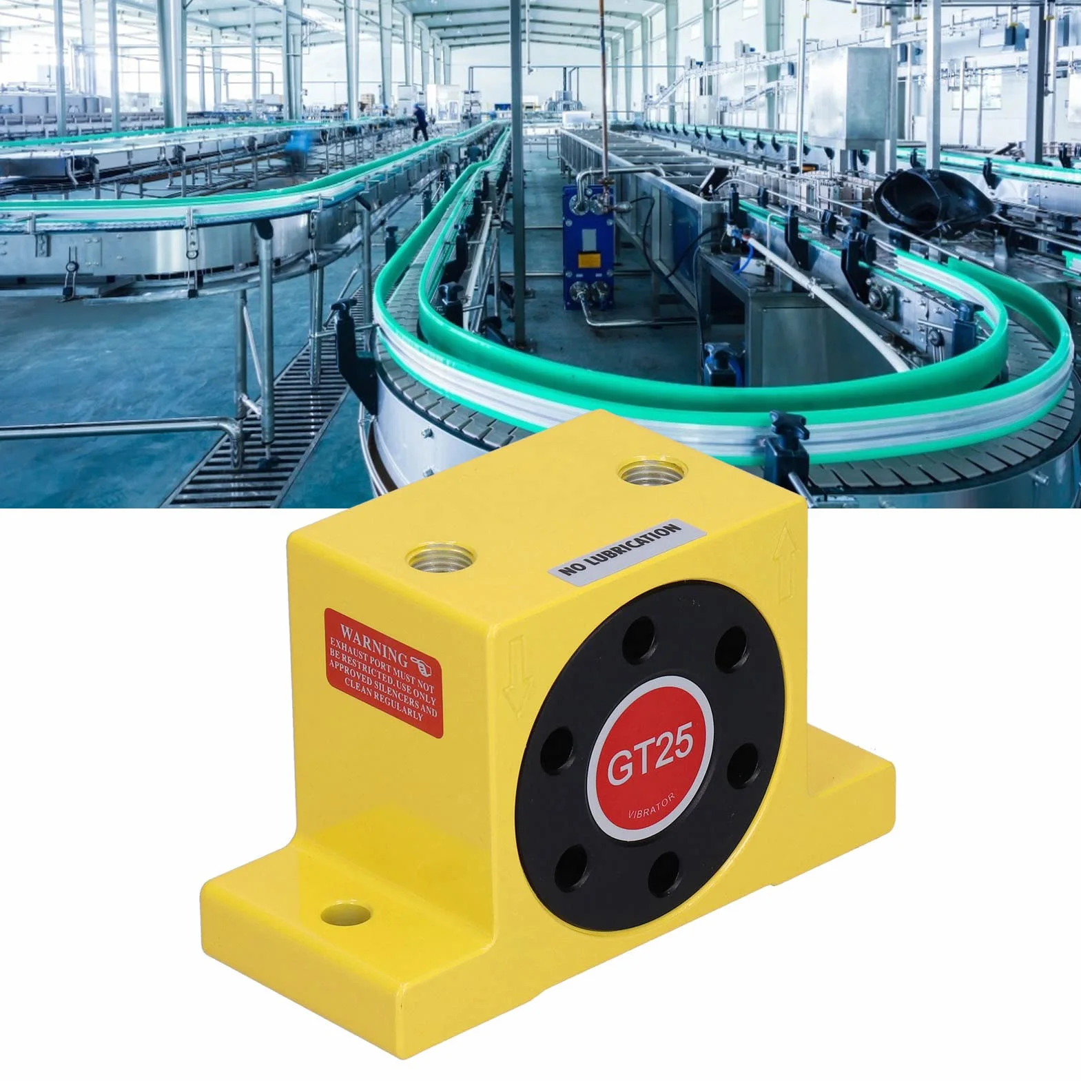 Wibrator Pneumatyczny Joyzan, Oscylator Powietrza Turbina GT25 Platforma Mechaniczna Materiały Wibracyjne Obrót Mimośrodowy Bezpieczeństwo Przemysłowe Stabilny Cichy Tłumik Cichy