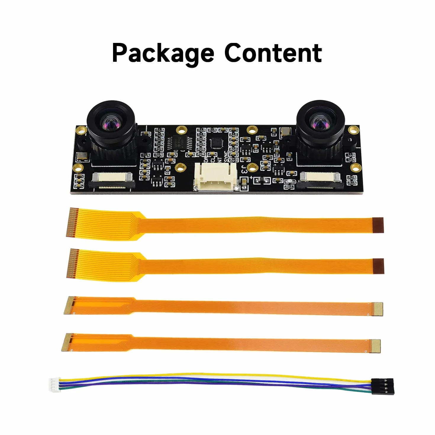Waveshare IMX219-83 Stereo Camera 8MP Binocular Camera Module Stereo Vision Depth Vision Applicable for Jetson Nano Developer Kit B01 and Raspberry Pi CM3/CM3+ Expansion Board