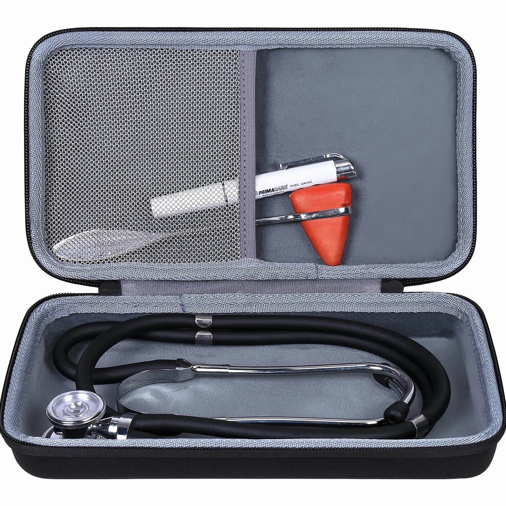 co2CREA Twarde etui podróżne do stetoskopu 3M Littmann Classic II III S.E. / MDF akustyczna stetoskop (tylko czarne etui)