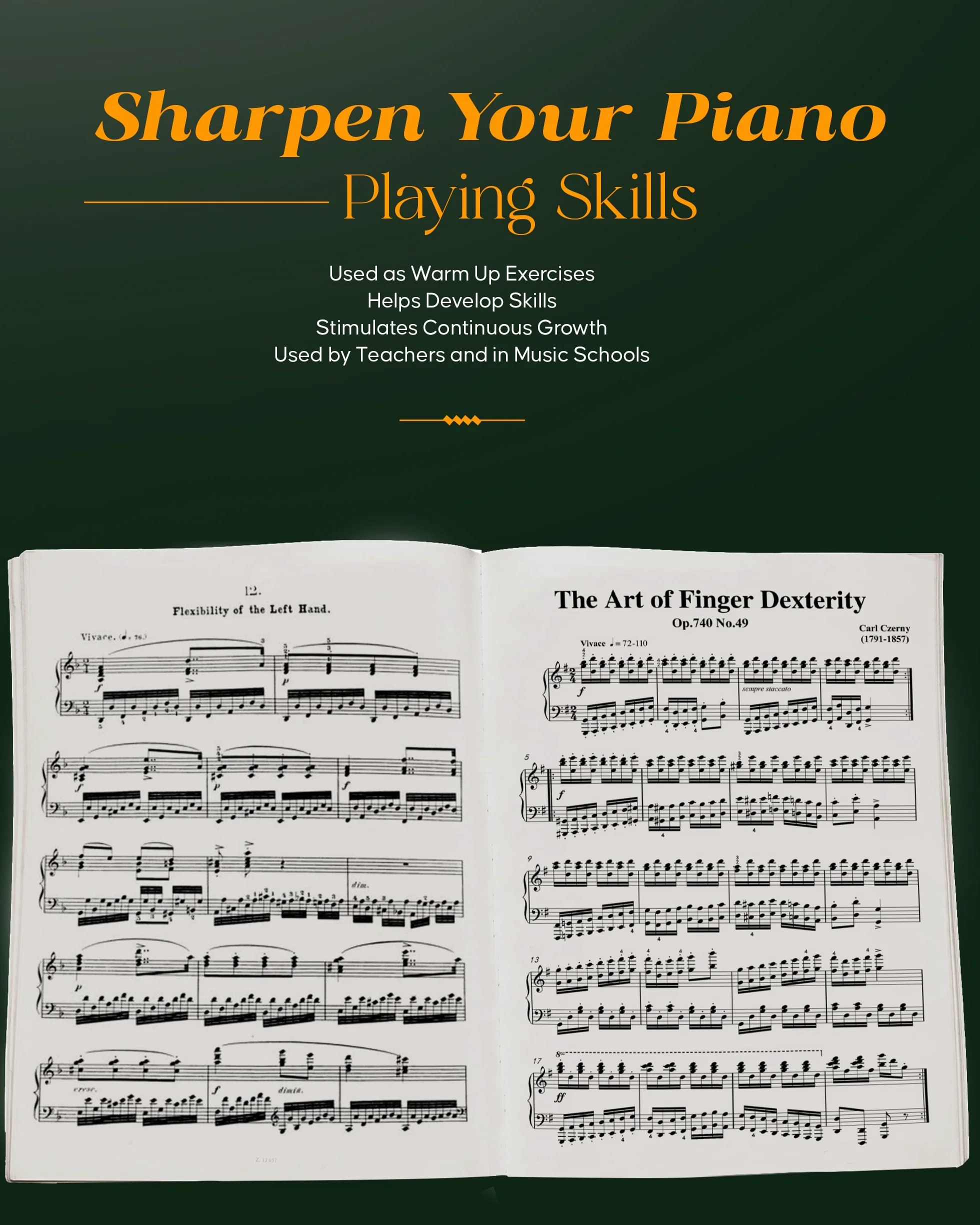 Carl czerny: the art of finger dexterity op.740 (complete) piano: Schirmer Library of Classics Volume 154 Piano Technique