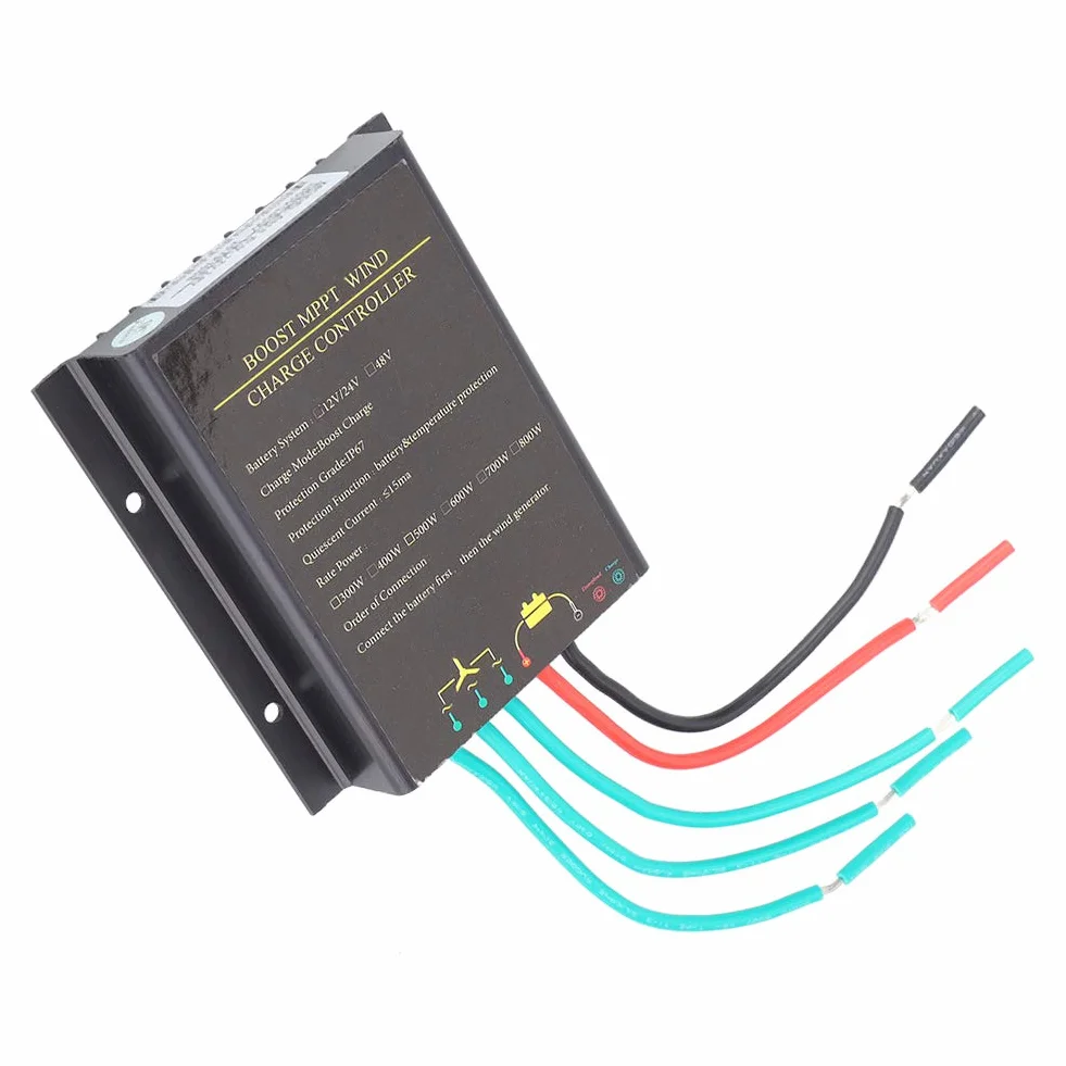 Regulator Generatora Wiatrowego 48V 800W, Wodoodporny Kontroler Turbiny Wiatrowej MPPT, Regulator Ładowania Mocy Wiatrowej