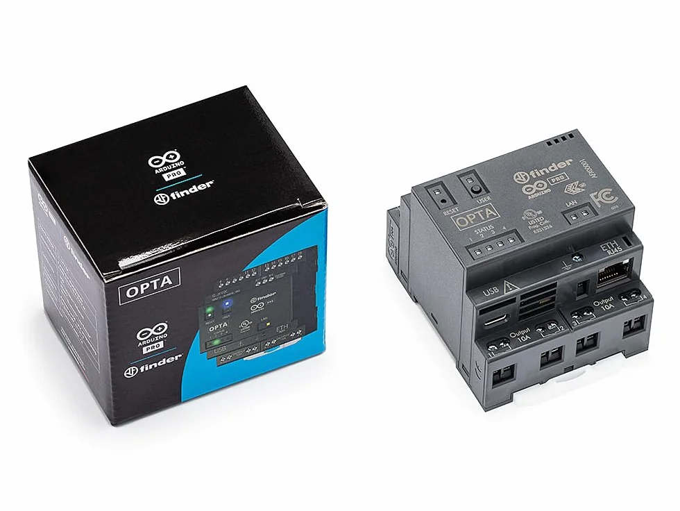 Arduino Opta RS485 [AFX00001] – przemysłowy kontroler IoT z komunikacją RS485, cyfrowym wejściem/wyjściem, wejściami analogowymi i obsługą Modbus do automatyzacji i sterowania