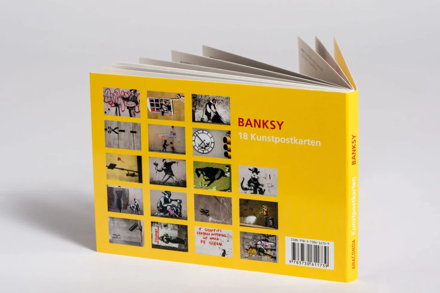 Postkarten-Set Banksy: 18 Kunstpostkarten aus hochwertigem Karton. ca. 0,44EUR pro Karte. Streetart zum Sammeln, Verschicken und Verschenken. Ideal für Postcrossing: 43