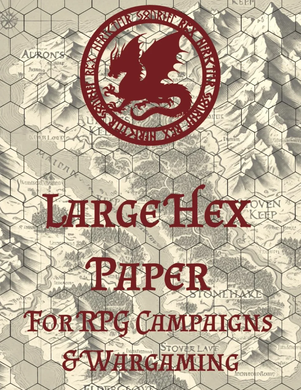 Large Hex Paper for RPG Campaigns and Wargaming: Essential Tool for RPG Maps, Wargaming, and Tactical Planning