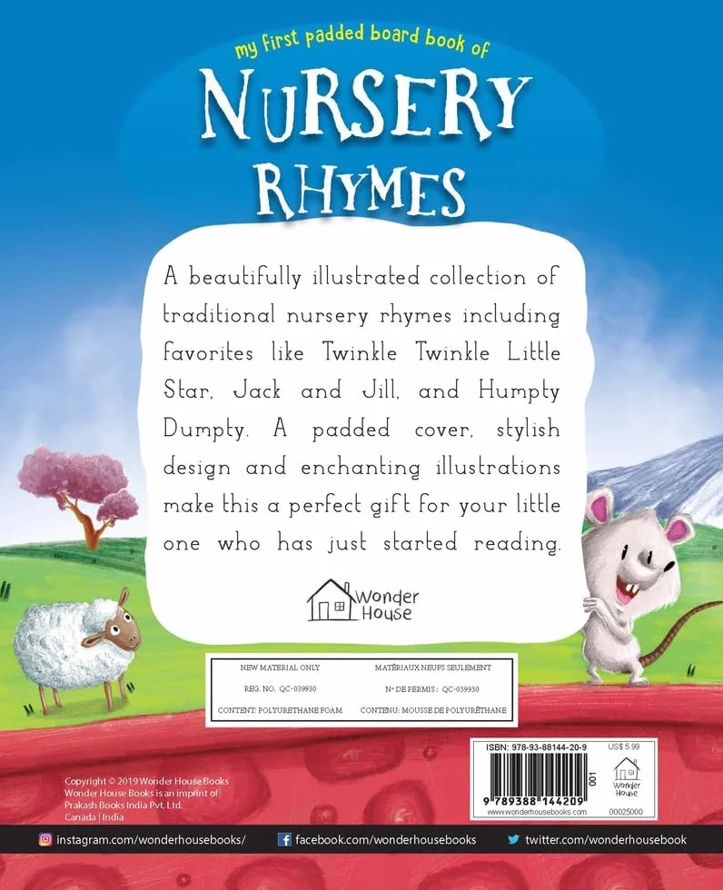 Nursery Rhymes Board Book: Illustrated Classic Nursery Rhymes