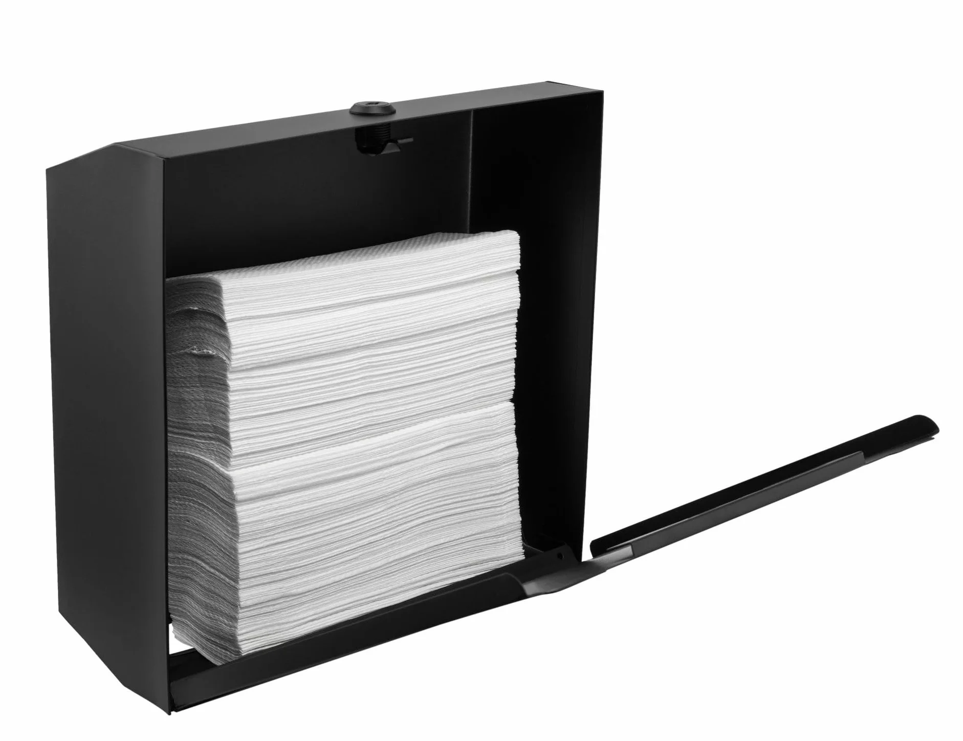 REBMANN Profesjonalny dozownik ręczników papierowych, samoprzylepny, 3 m, dozownik ręczników, 250-400 arkuszy, stal nierdzewna, czarny