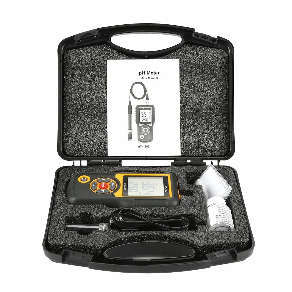 HT-1202 Cyfrowy tester wody, precyzyjny tester jakości wody Tester pH mV Miernik temperatury 0~14PH