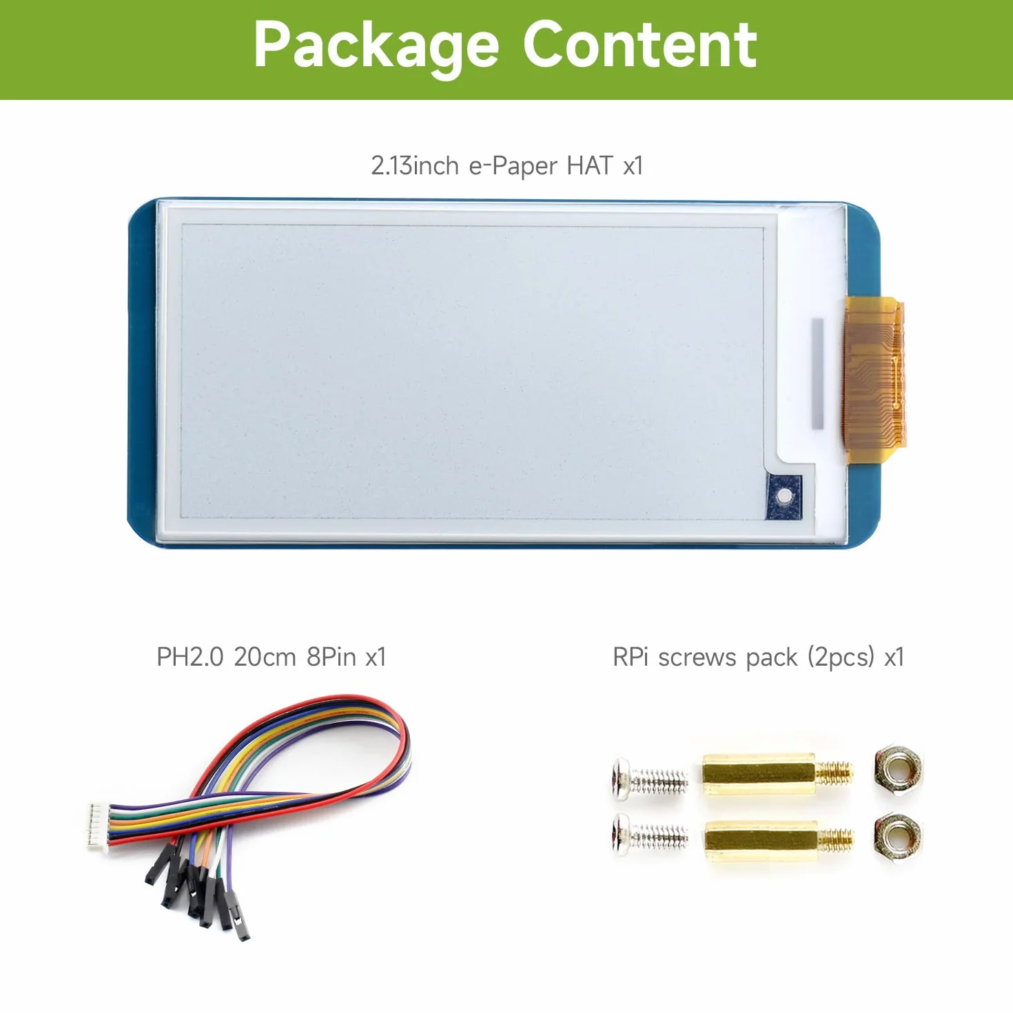 Waveshare 2.13inch e-Paper Display HAT 250x122 Resolution SPI E-Ink Screen Electronic Paper Module with Embedded Controller Partial refresh for Raspberry Pi Zero/Zero W/Zero WH for pwnagotchi Project