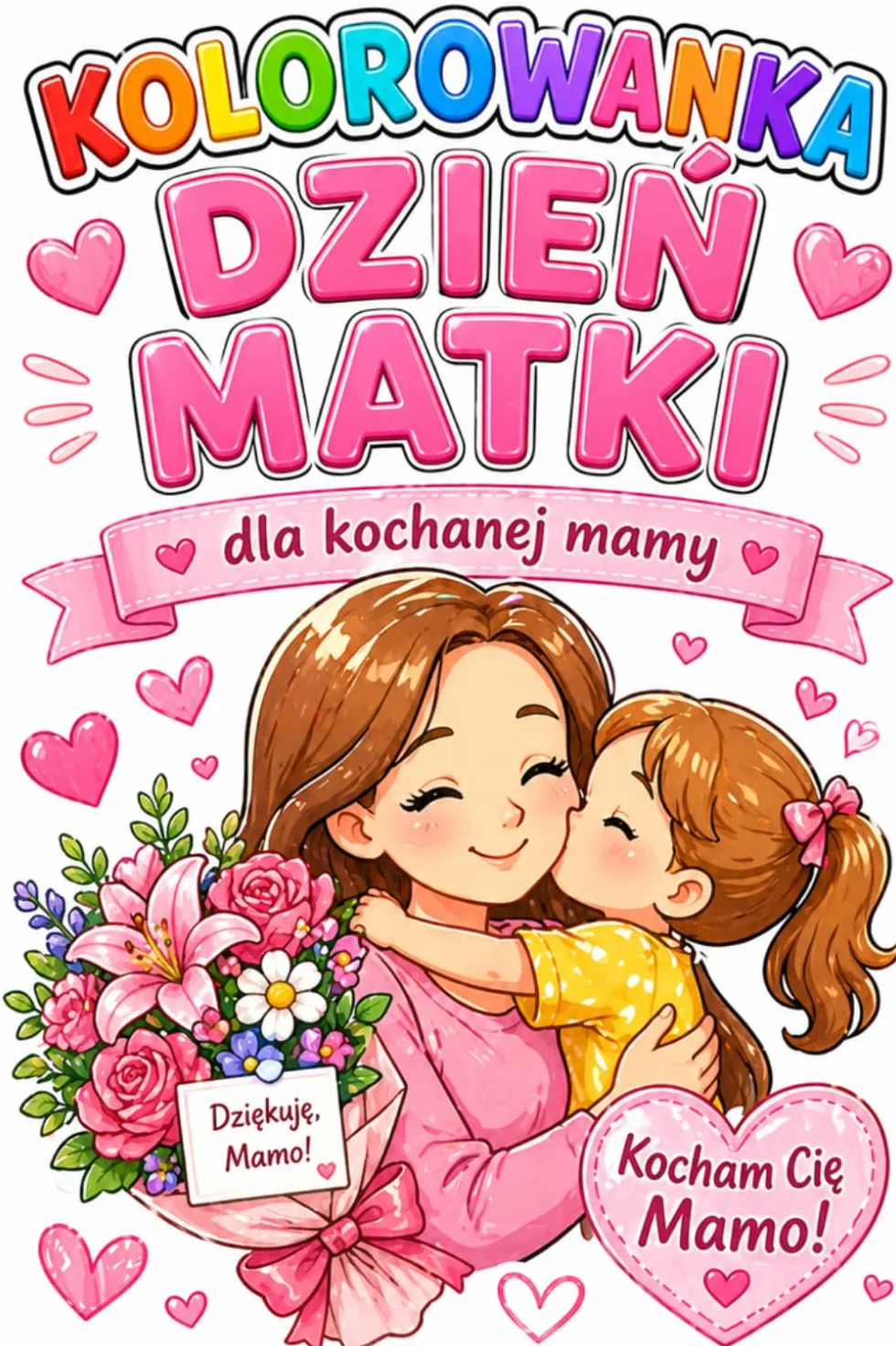 Kolorowanka Dzień Matki Dla kochanej Mamy
