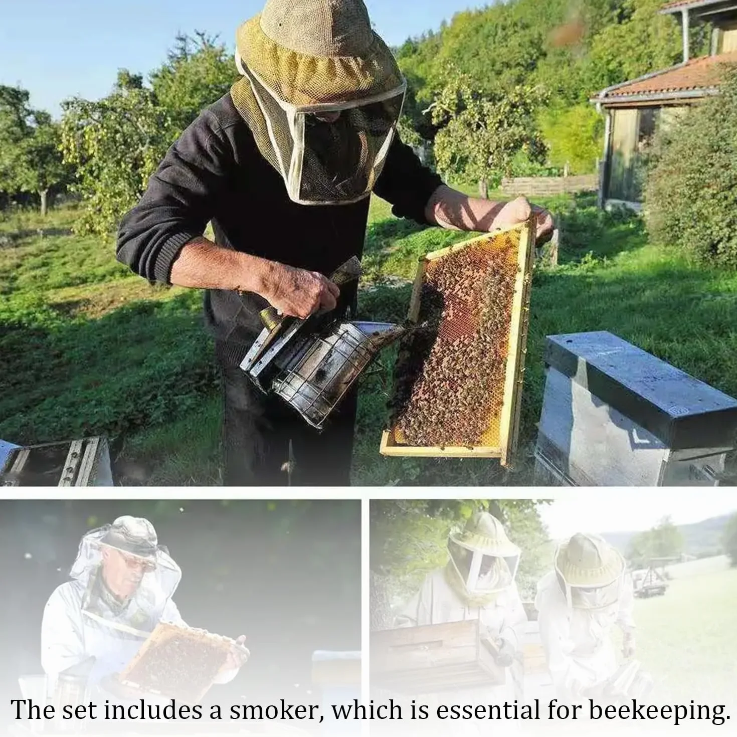 Akcesoria dla pszczelarzy, Beekeeping Supplies dłuto kijkowe, 27 szt., akcesoria pszczelarskie, narzędzia pszczelarskie i akcesoria, zawiera szczotkę pszczelą, haczyk J itp., dla profesjonalnych