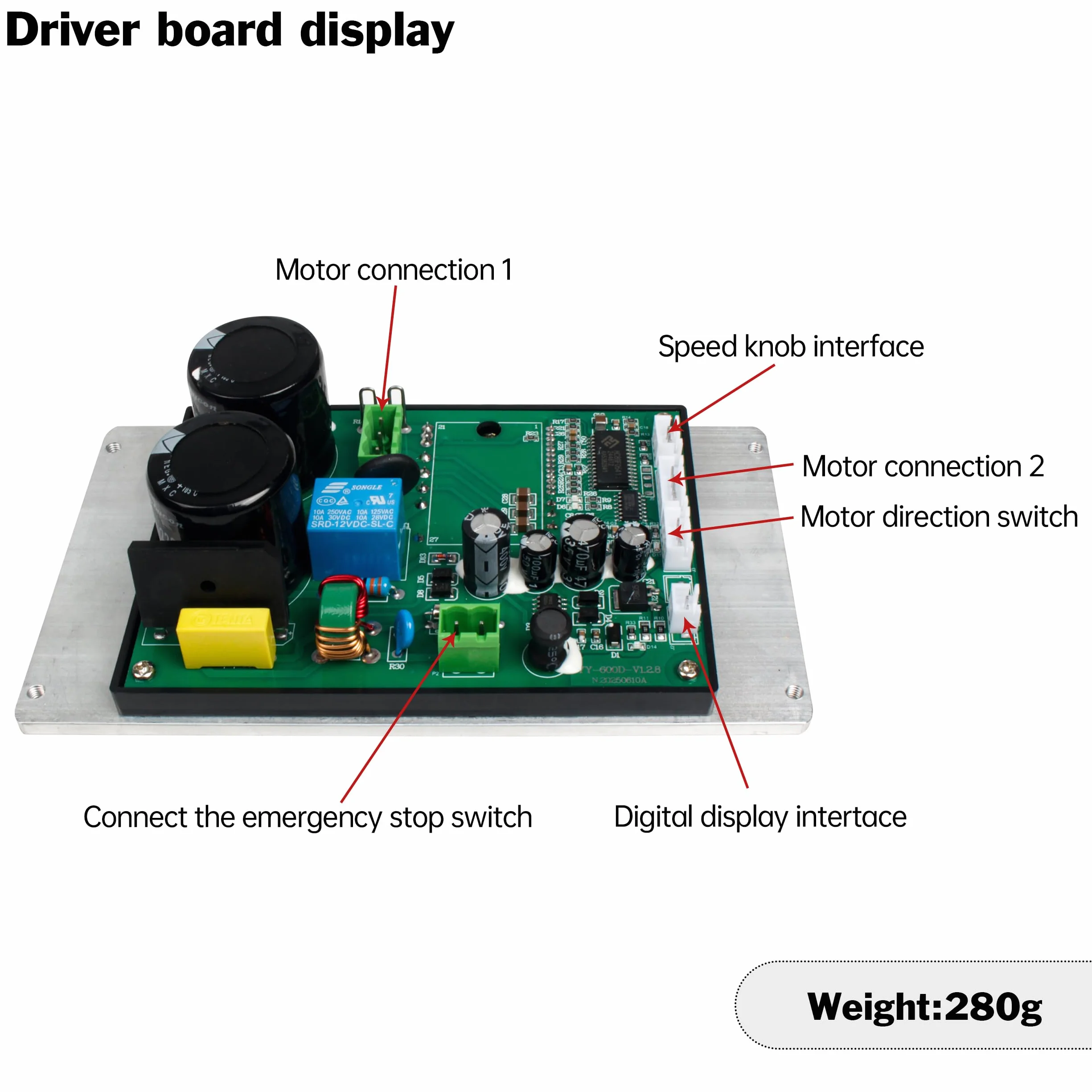 RATTMMOTOR tokarka z silnikiem bezszczotkowym, 750W 220V DC, tokarka z silnikiem 4000RPM, przycisk awaryjnego wyłączenia, przełącznik prędkości napędu do przodu/tyłu i wyświetlacz obrotów, zestaw 6
