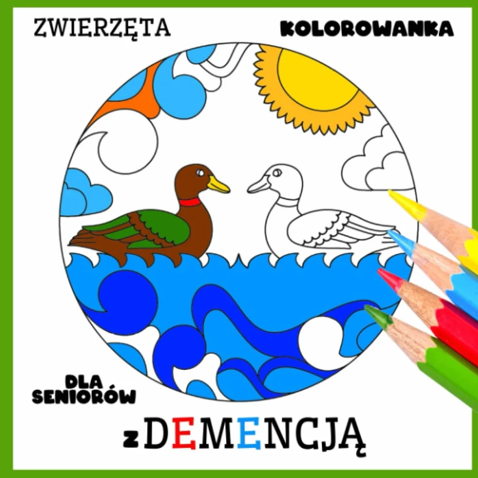 Kolorowanka Dla Seniorów z Demencją: Zwierzęta, Proste książki do kolorowania dla Początkujących, Seniorów (Demencja, choroba Alzheimera, choroba ... upośledzenie ruchowe) i sprawność umysłowa
