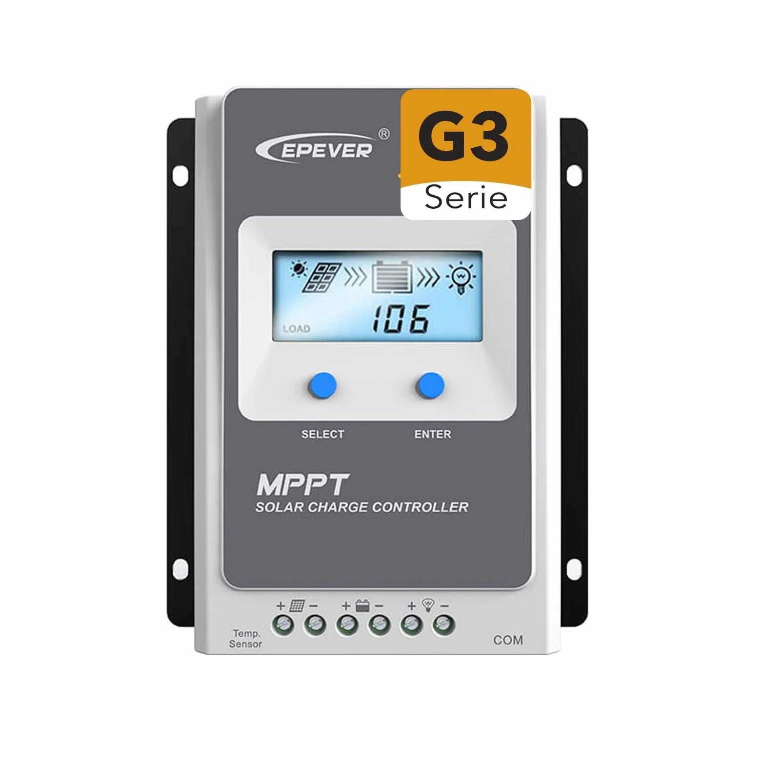 EPEVER® MPPT Tracer-AN G3 – Tracer2210AN G3 Regulator Ładowania, 20A, 12/24VDC auto work, PV 100V, Wyświetlacz LCD, Wspólne uziemienie ujemne