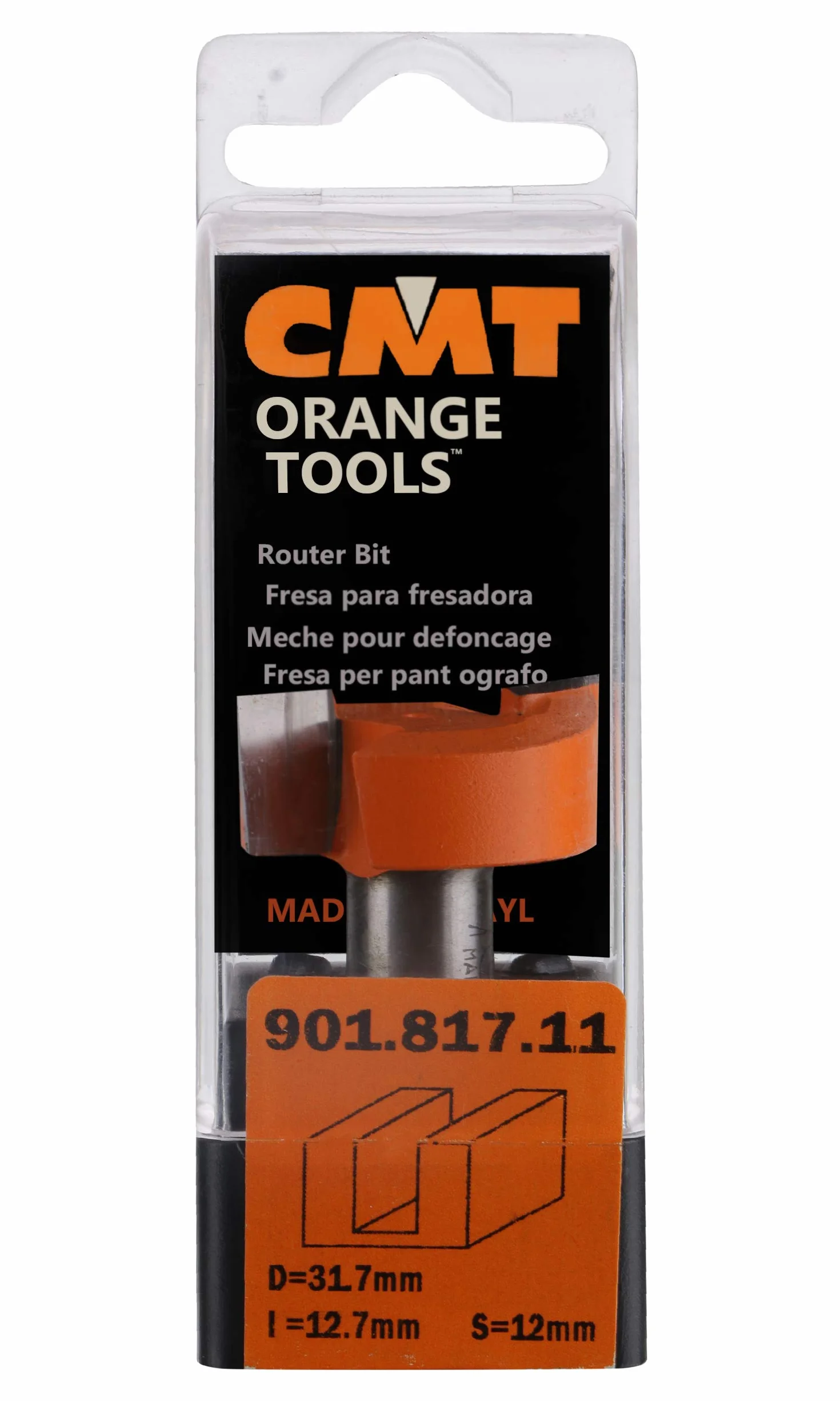 CMT Orange Tools 901.627.11 – truskawka do frezarek HM S 12 D 12,7 x 19