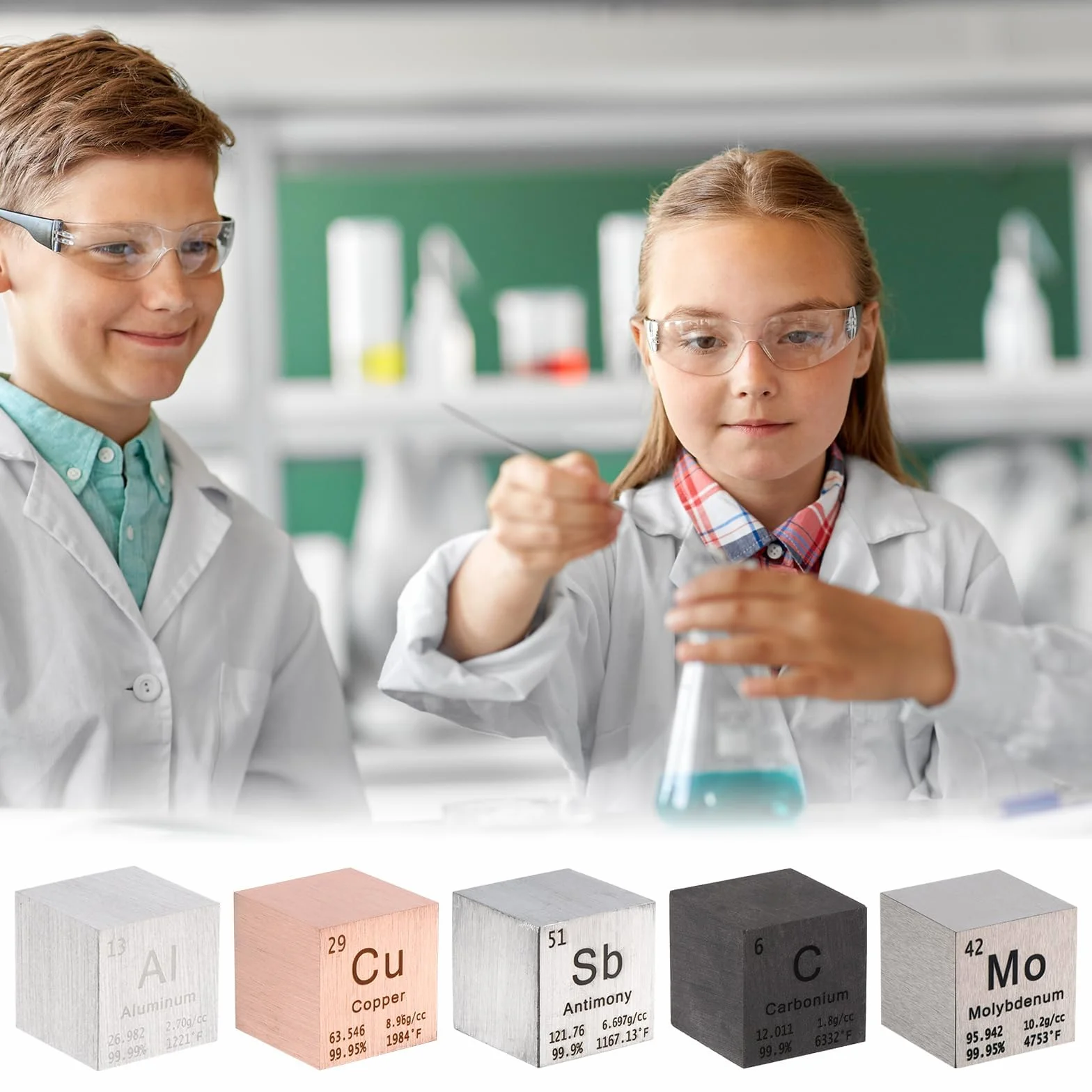 PATIKIL Żelazna kostka, metalowy element, blok o wysokiej gęstości, czysty okresowy blok magnezu, do kolekcji elementów, nauczyciel, laboratorium, eksperyment naukowy, 25,4 mm