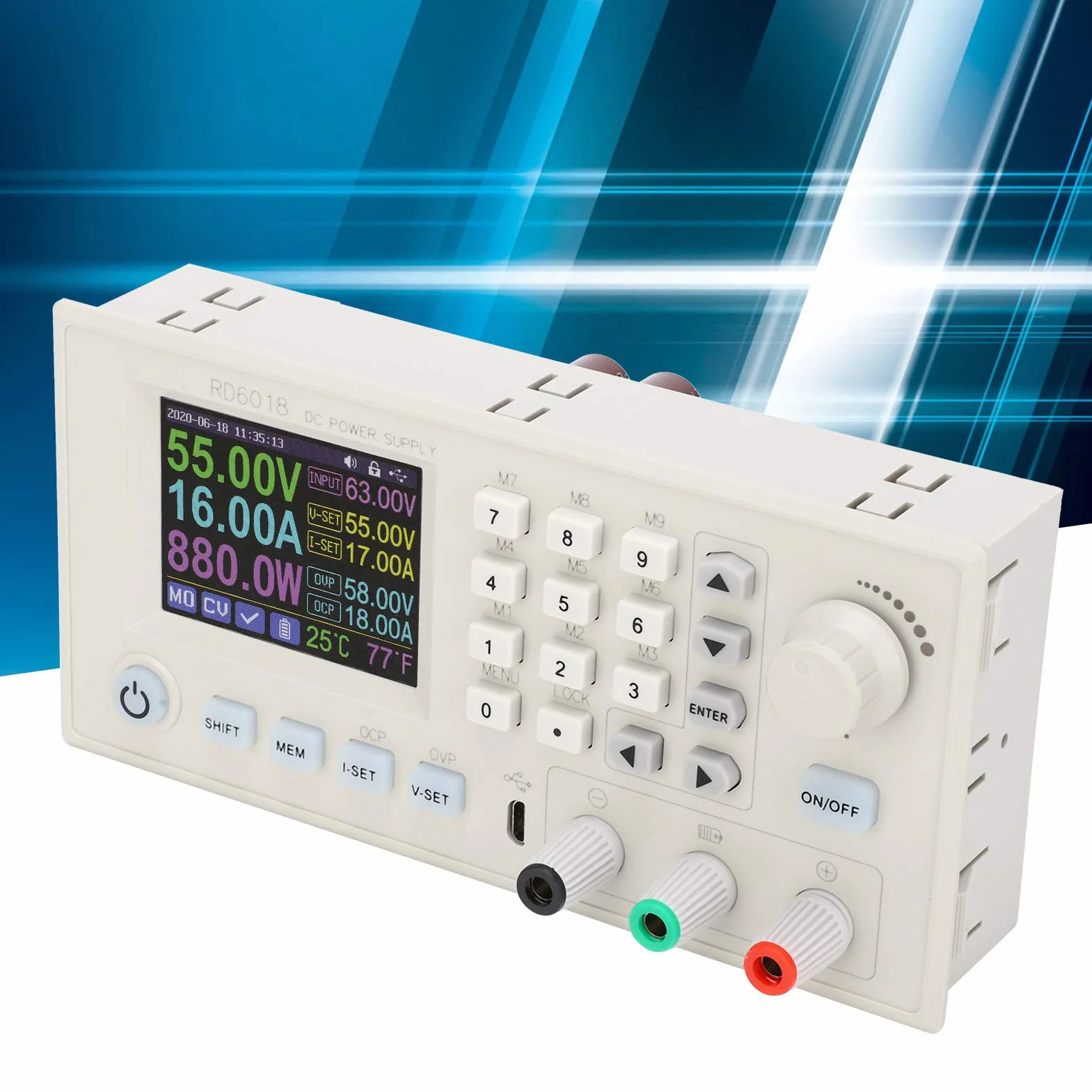 Regulowany CNC Moduł Zasilacza DC-DC Buck Stałe Zasilanie ławki DC 6-70V do 0-60V(RD6018)