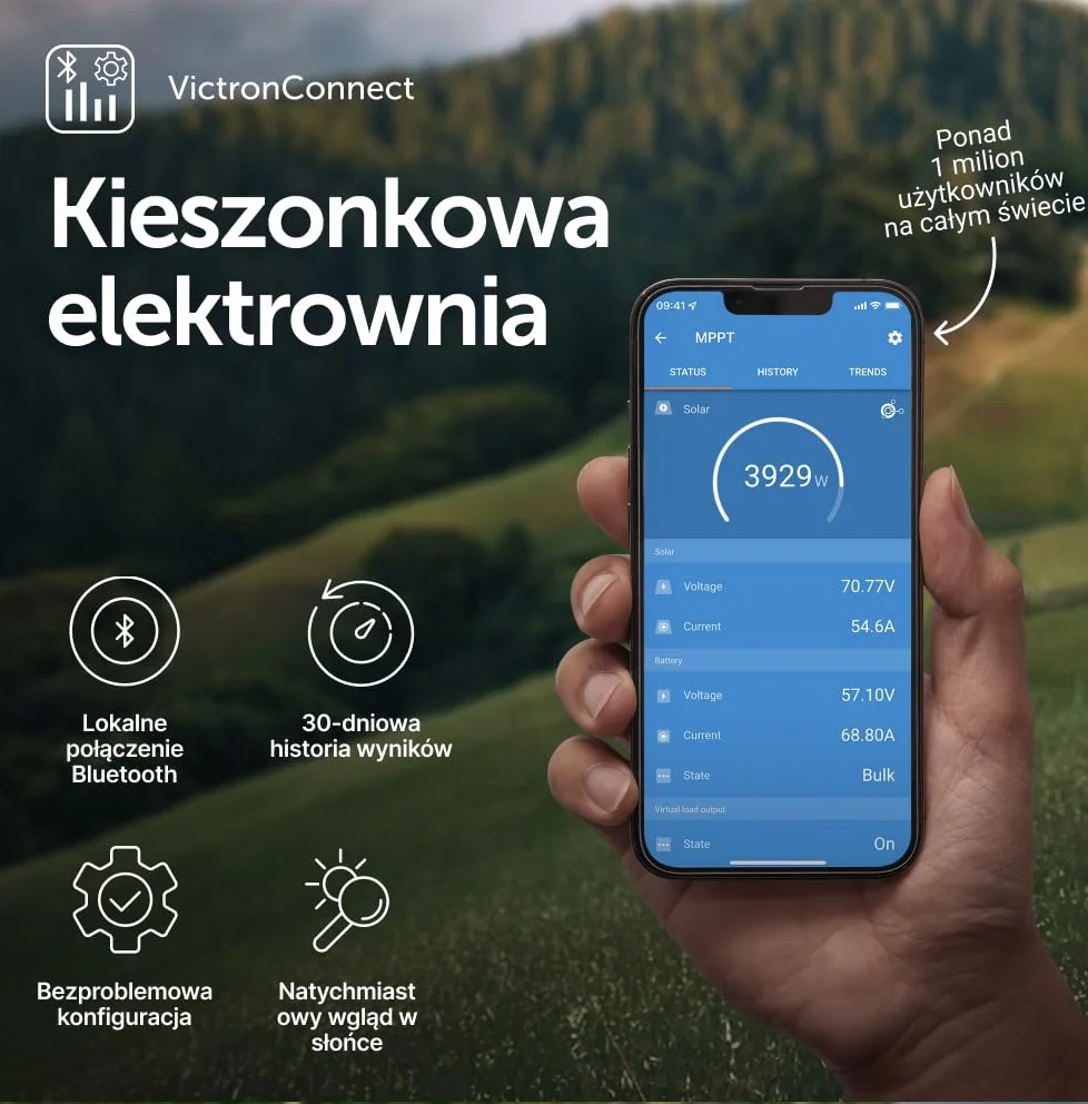 Victron Energy SmartSolar MPPT Tr VE.Can 150V 85 amp 12/24/36/48-Volt Kontroler Ładowania Słonecznego (Bluetooth)
