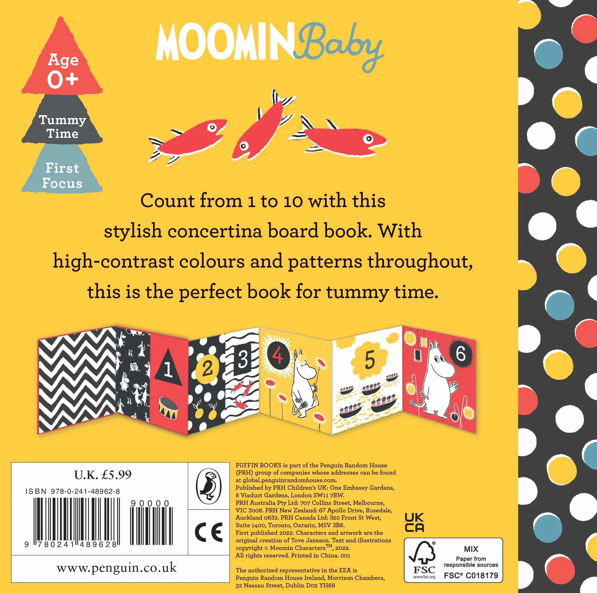 Moomin Baby: 123 Tummy Time Concertina Book