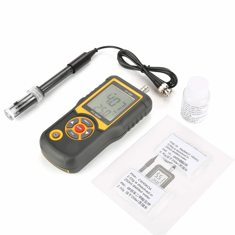 HT-1202 Cyfrowy tester wody, precyzyjny tester jakości wody Tester pH mV Miernik temperatury 0~14PH