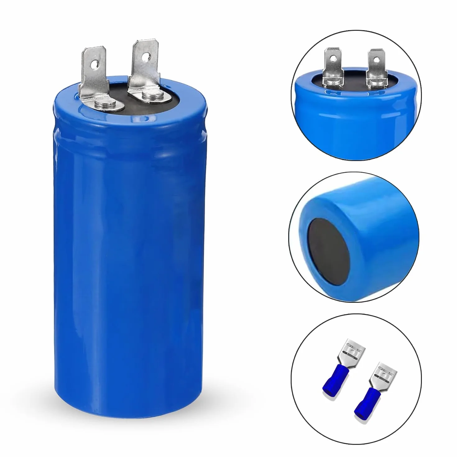 Iruihoo CD60 kondensator silnikowy 150µF 450 V kondensator 50/60 Hz kondensator rozruchowy 150UF wtyczka do silnika elektrycznego