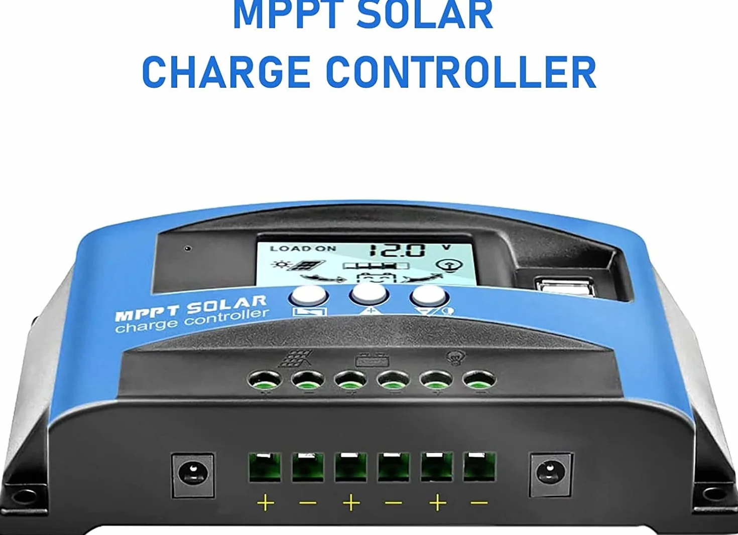 Solarny regulator ładowania MPPT 100 A, ładowarka słoneczna, kontroler z wyświetlaczem LCD, podwójny USB, wiele trybów sterowania obciążeniem, maksymalny prąd ładowania MPPT