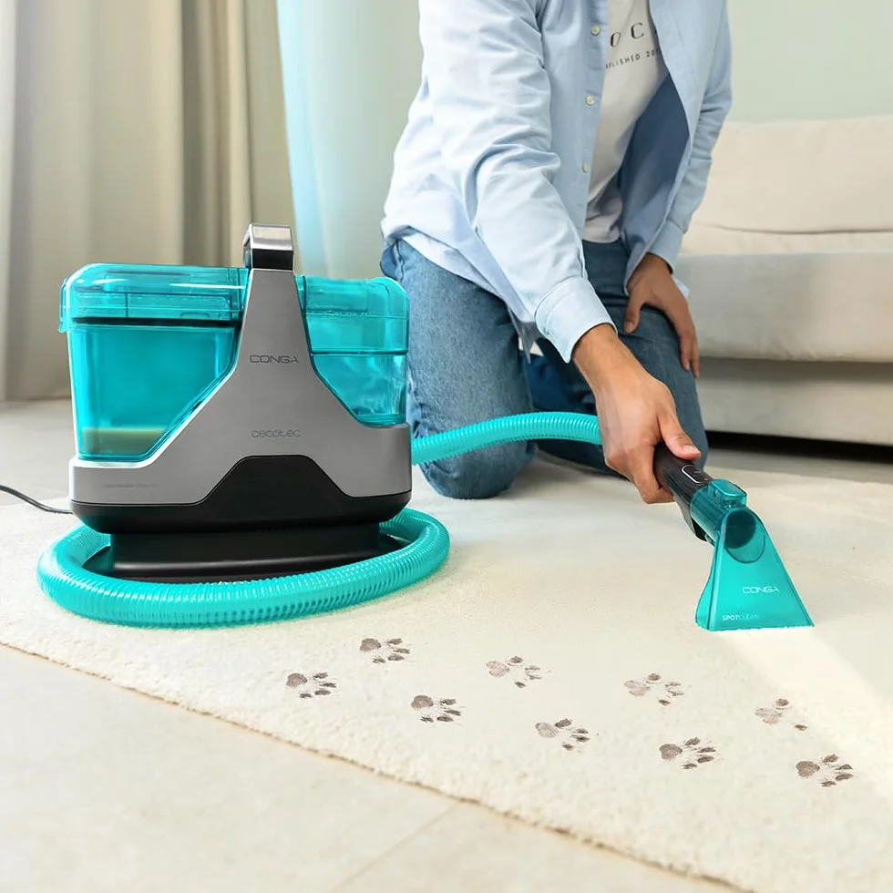 Cecotec Conga 6000 Carpet&Spot Clean XXL Advance środek do czyszczenia dywanów i odkurzaczy – Conga 6000 W, rozpyla, odkurza i czyści, siła ssąca 15 kPa, zbiornik 1300 ml, promień działania 7 m