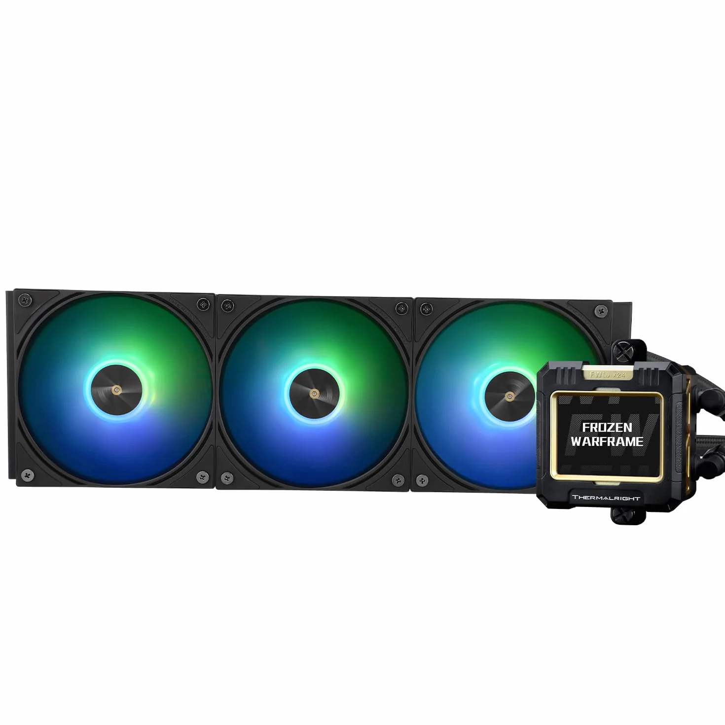 Thermalright FW360 Czarny ARGB CPU AIO Cooler, 360mm chłodzenie wodne, ekran LCD IPS 320x240, dla AM5 LGA1700/1851