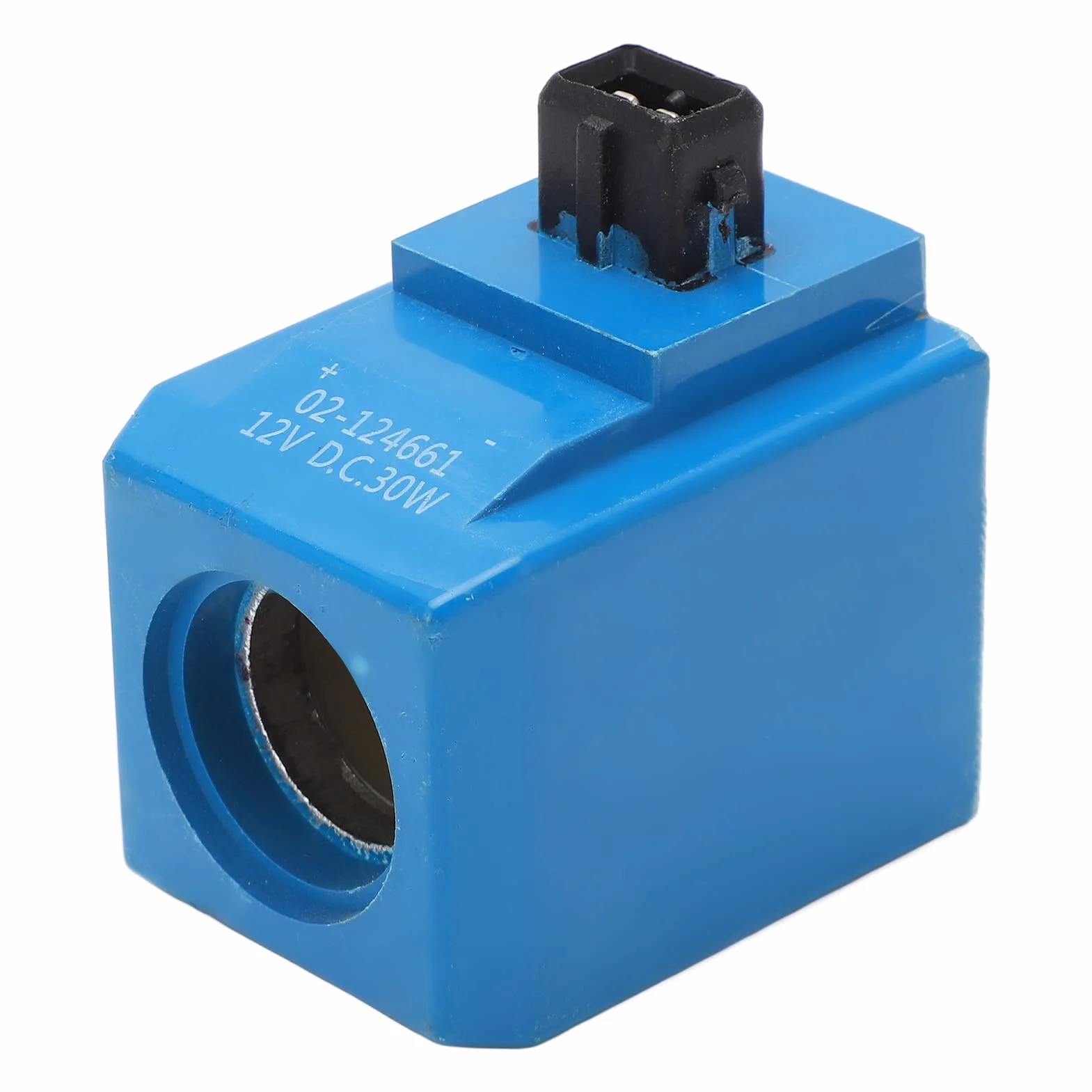 Cewka Elektromagnesu Aramox, Cewka Elektromagnesu 02-124661 12V 30W Wymiana Cewki Zaworu Elektromagnetycznego Koparki Okrągłej dla 3c 3cx 3d 3dx 4c 4cx 1400b 1550B