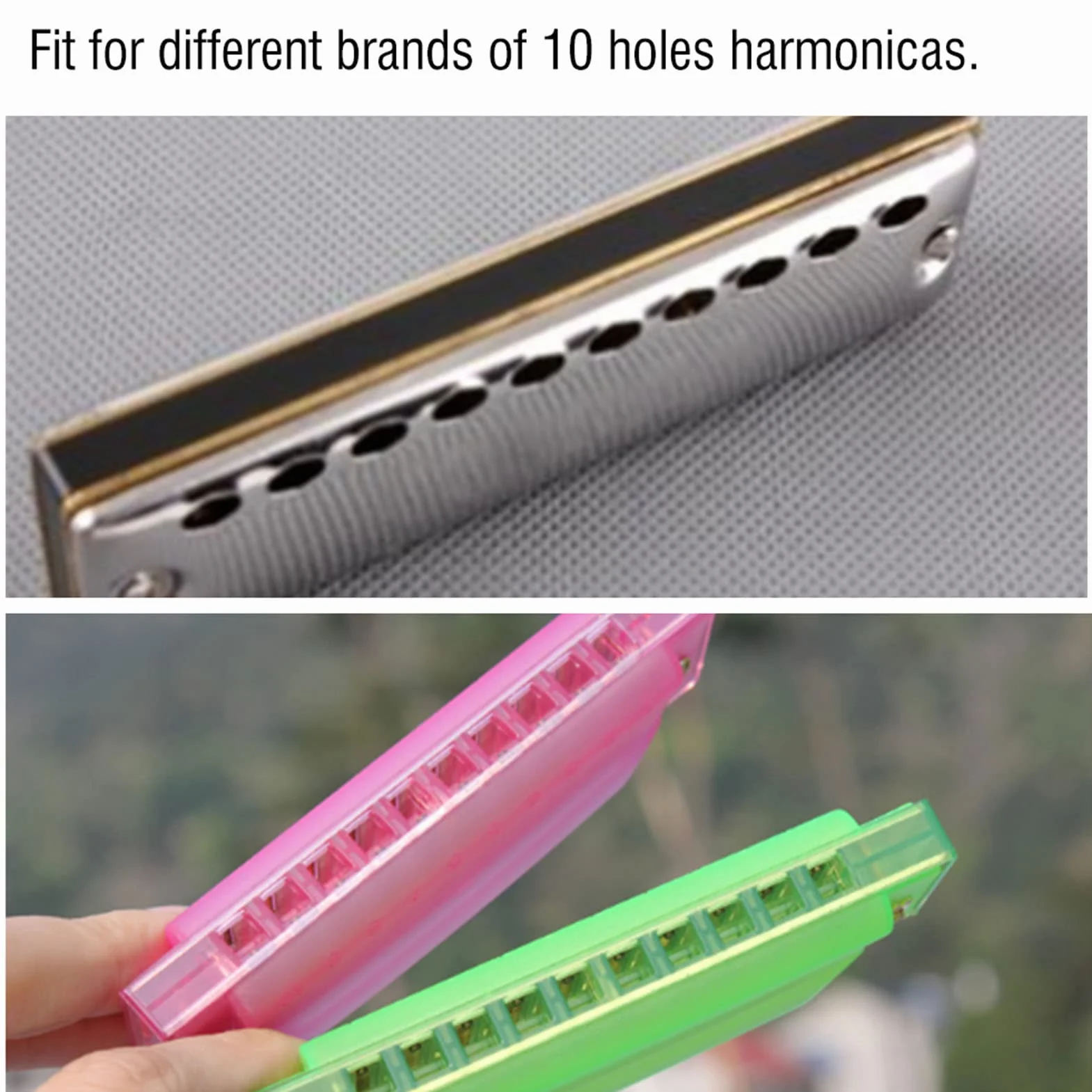 1 Szt. 10-Otworowy Uchwyt do Harmonijki, Metalowy Uchwyt na Szyjkę Harmonijki Profesjonalny Uchwyt na Szyjkę Harmonijki Regulowany Uchwyt na Szyjkę Harmonijki Wspornik Stojaka